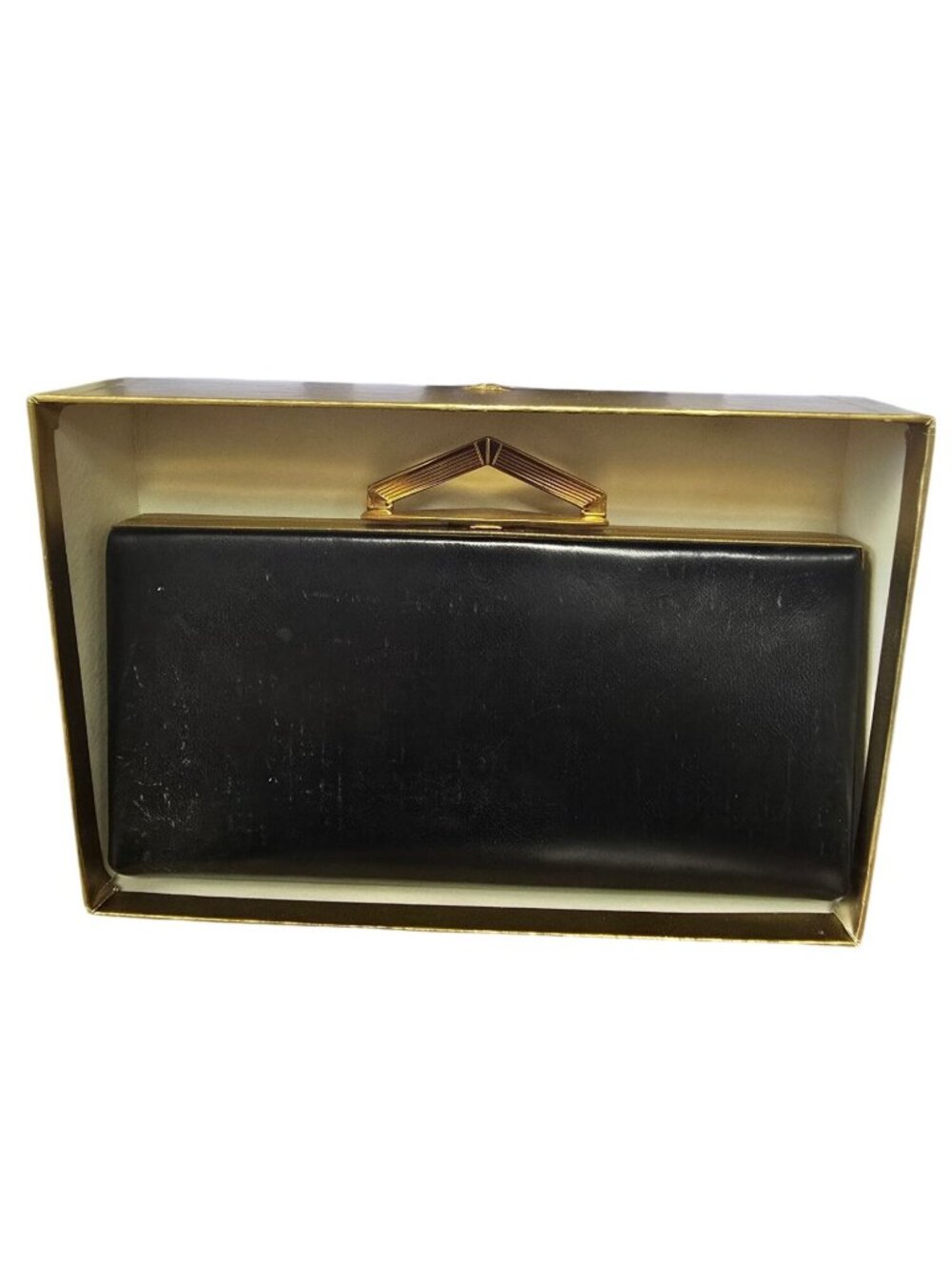 Vintage Evans Elegance Vanity Clutch Set Compact & Lipstick Case In Original Box